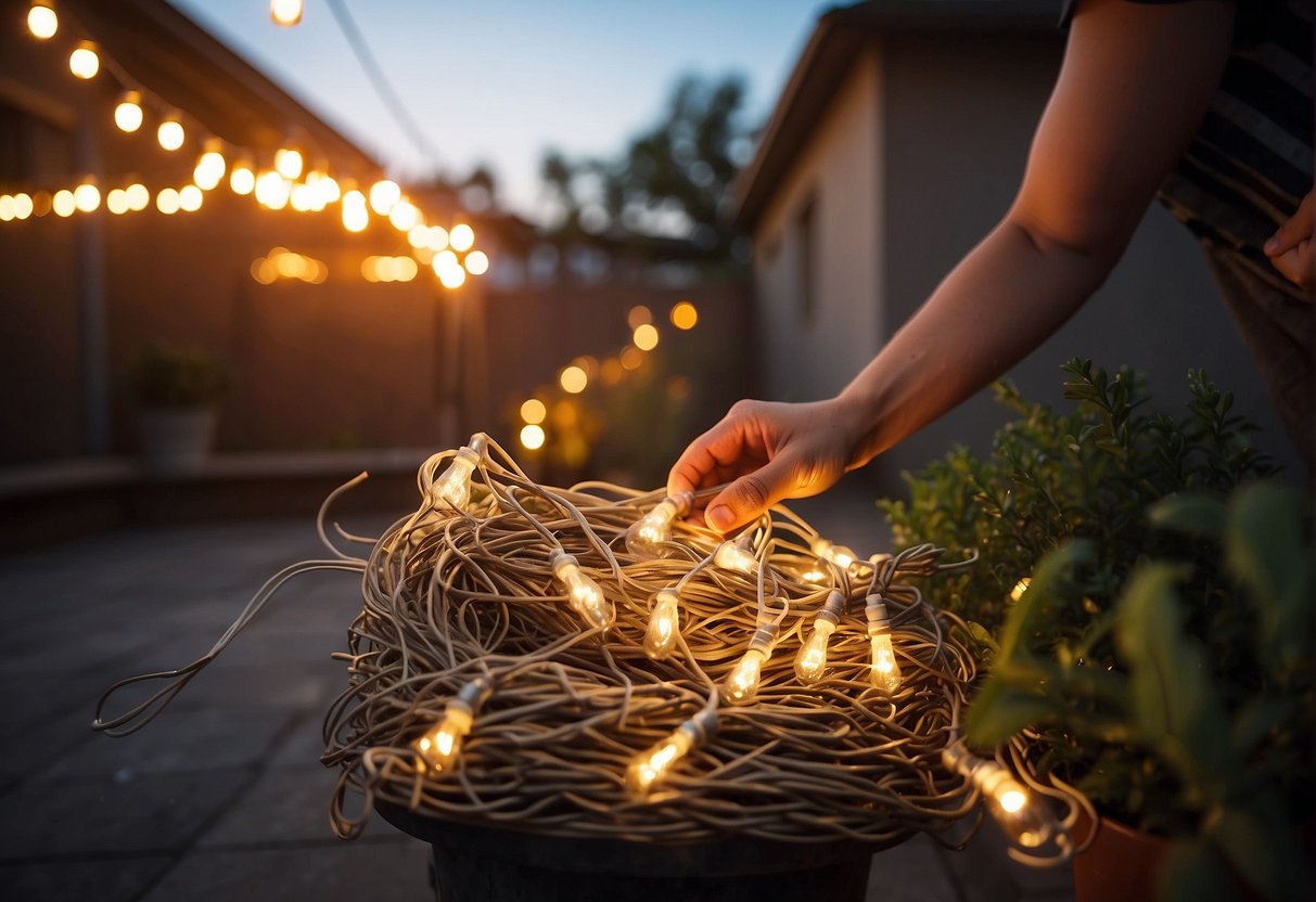 How to String Outdoor Lights Sleek Space