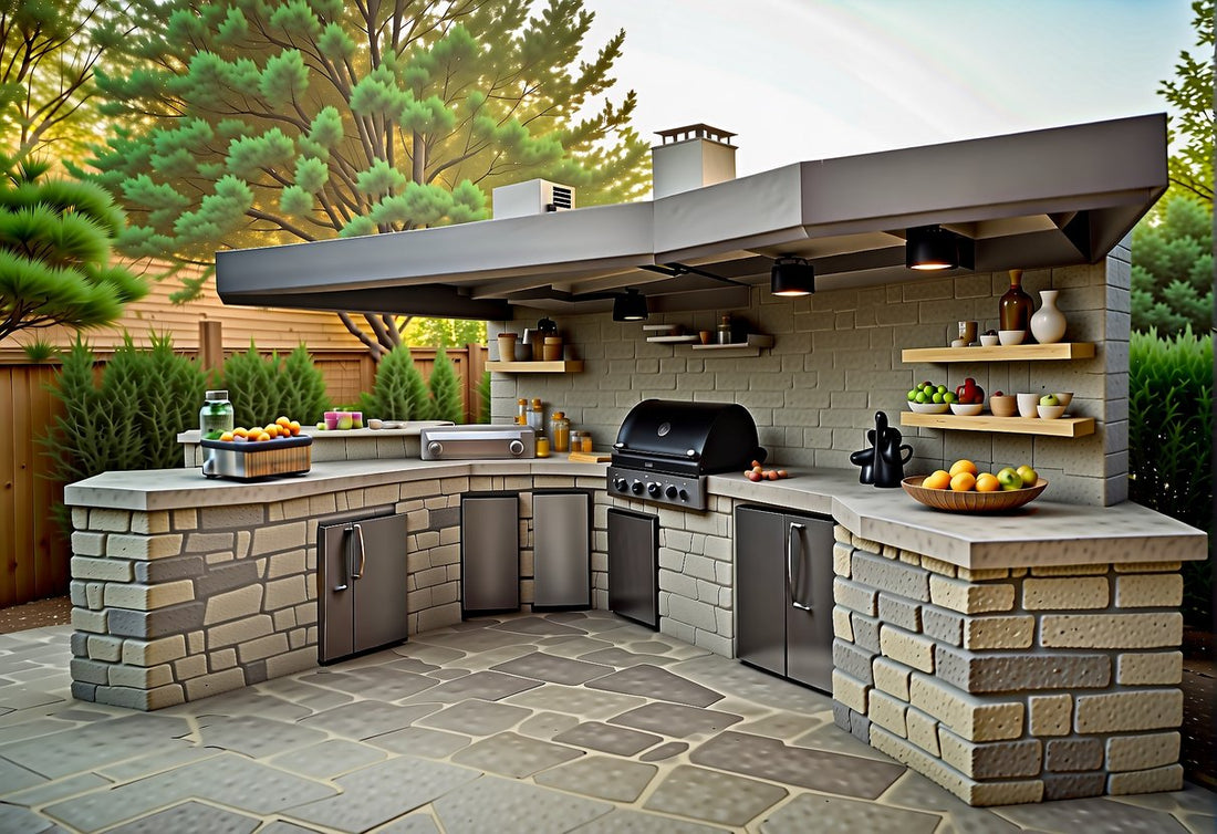 How to Build an Outdoor Kitchen with Cinder Blocks Sleek Space