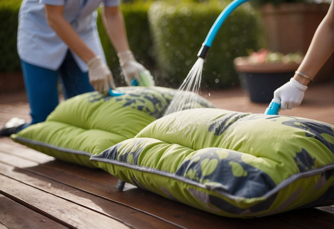 How to Clean Outdoor Cushions Without Removable Covers