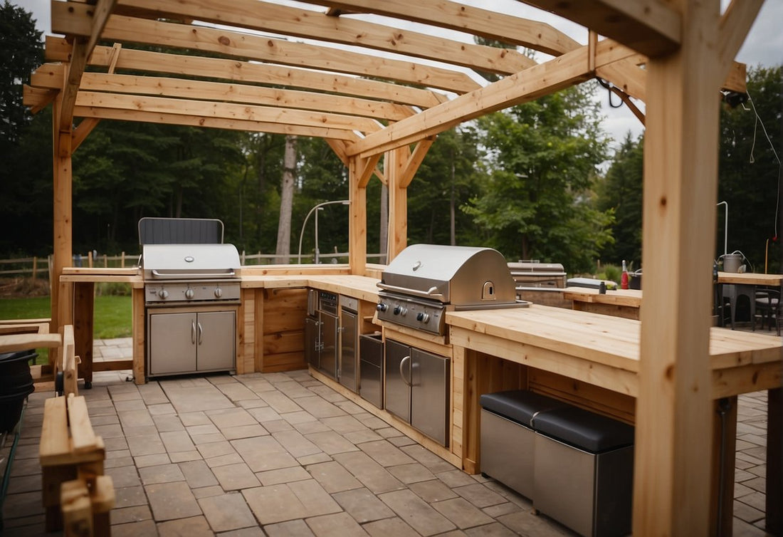 How to Build an Outdoor Kitchen with Wood Frame Plans