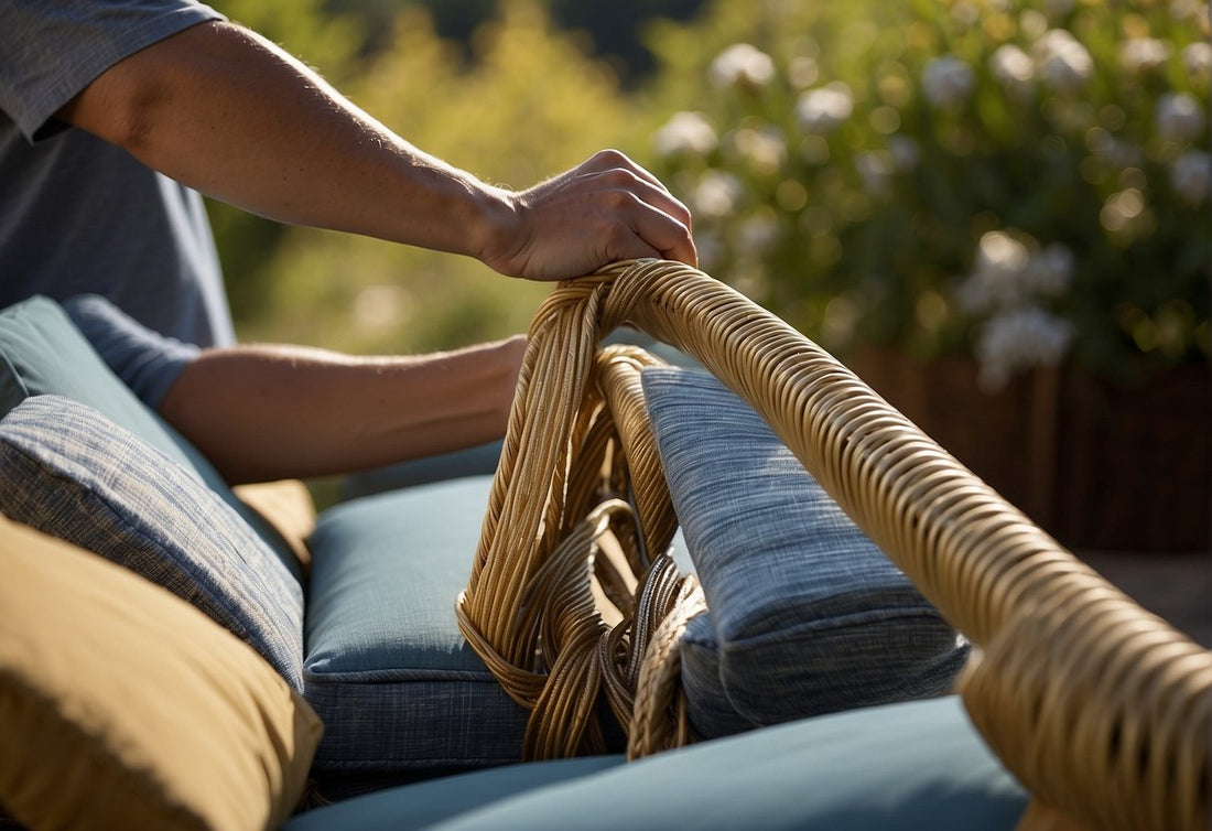 How to Secure Outdoor Cushions to Wicker Furniture