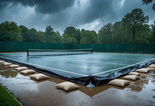 How To Protect An Outdoor Tennis Court From Heavy Rainfall Or Flooding?
