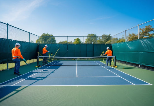 How To Safely Install Windbreaks On An Outdoor Tennis Court?