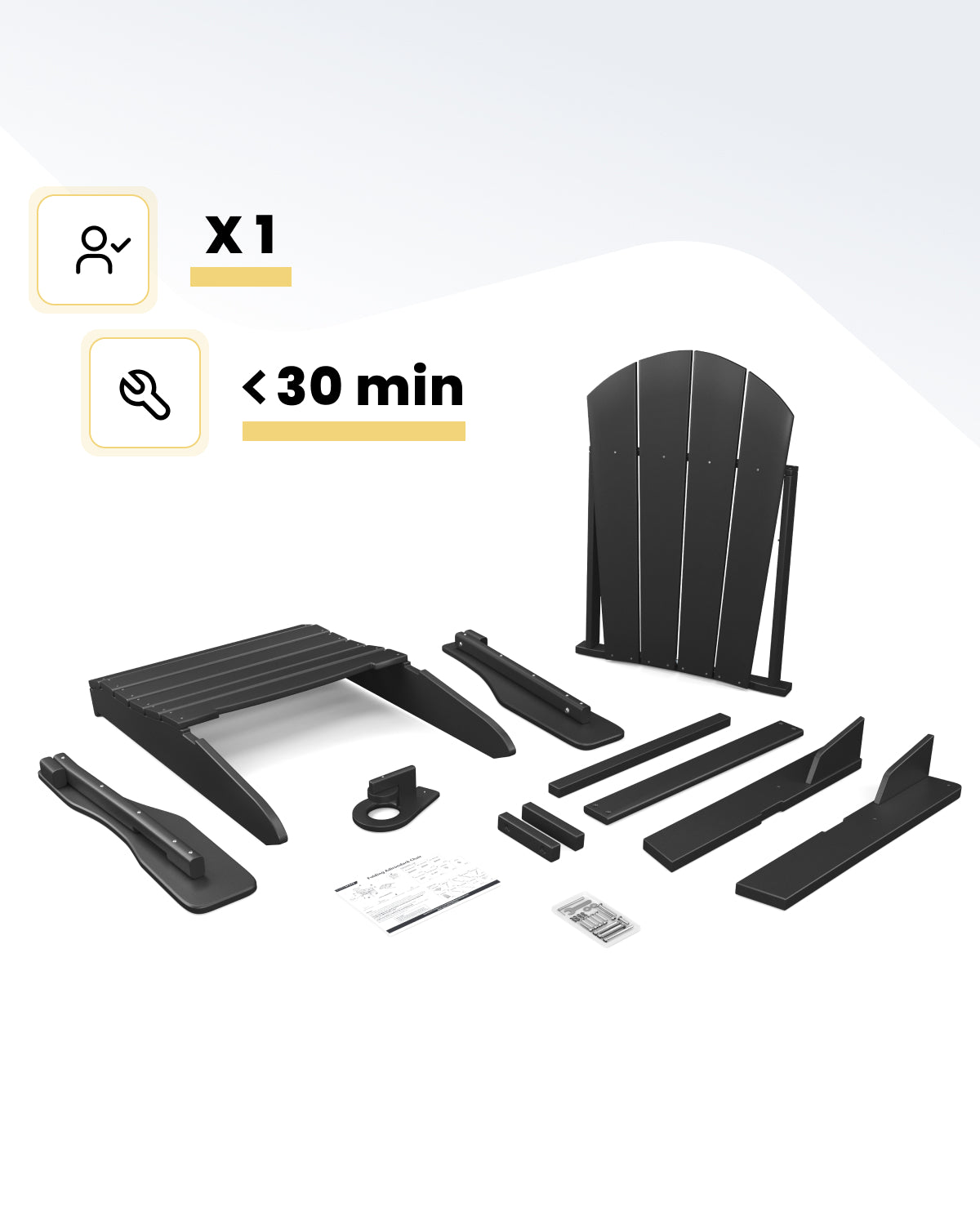 Adirondack Chair - Black