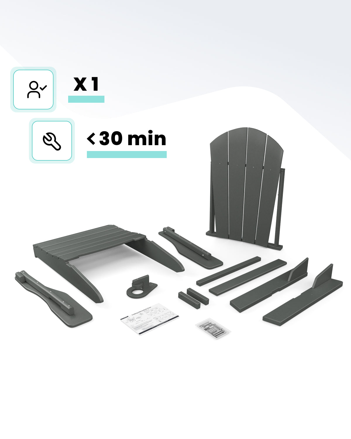 Adirondack Chair - Grey